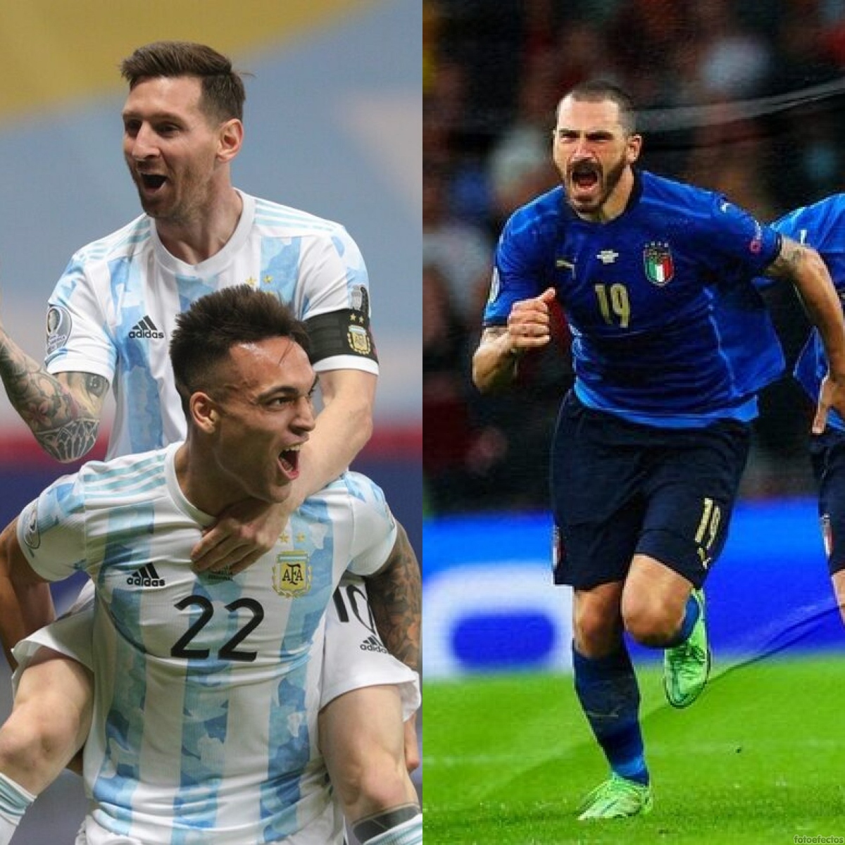 La albiceleste y la squadra azzurra en las finales de las copas